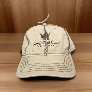 Royal Golf Club Bahrain Hat Hook & Loop Strapback Cap Cream Ivory Sports